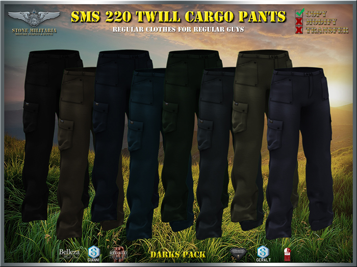 SMS 220 Twill Cargo Pants - Darks Pack