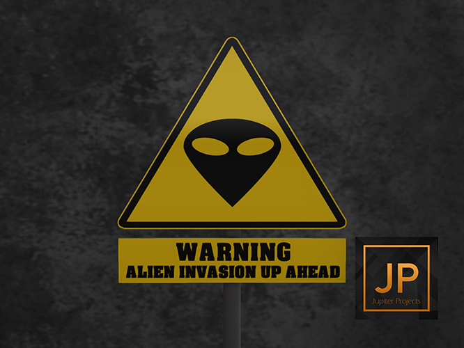 MadPea Area 52 - Warning Sign