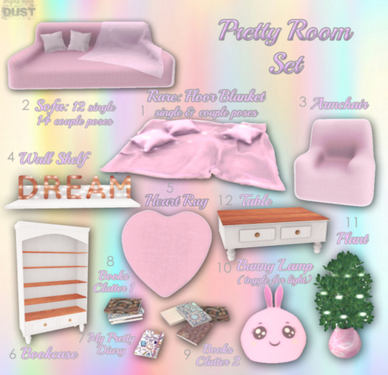 1 DUST: Pretty Floor Blanket RARE