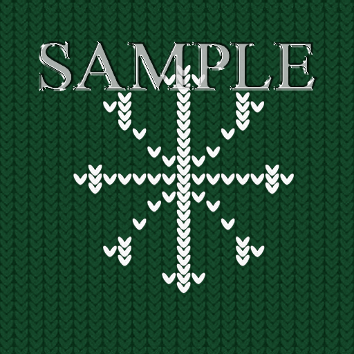 Zoy Texture [ Cozy Regular Snowflake ] Seamless - Green