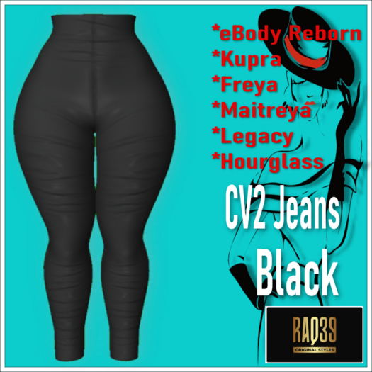 [R39] CV2 Jeans- Black