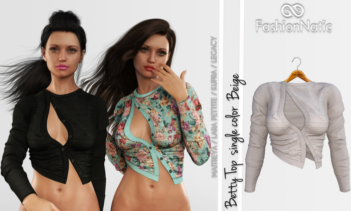 Betty Top Beige - Maitreya Lara, Lara Petite, Kupra Original, Legacy - FashionNatic