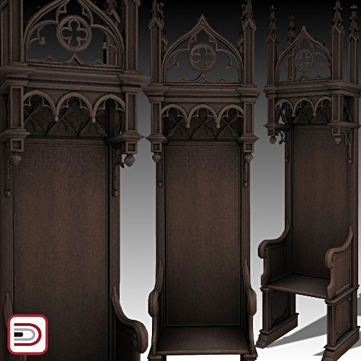 [Danielito] Gothic Church Chair