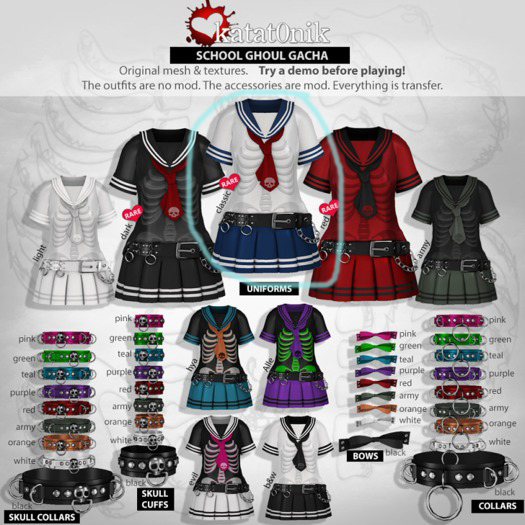 *katat0nik* (classic / M) School Ghoul Uniform RARE