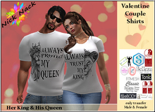NN_Valentine Couple Shirt King&Queen