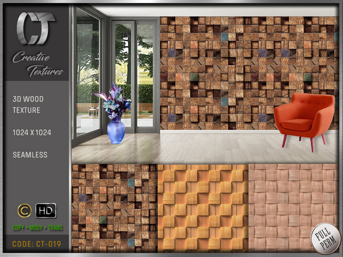 WOOD TEXTURE 3D CT-019