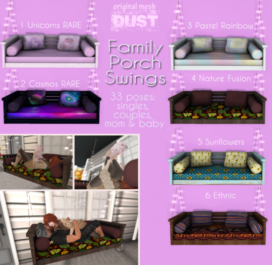 1 DUST: Porch Swing - Unicorns BOX RARE