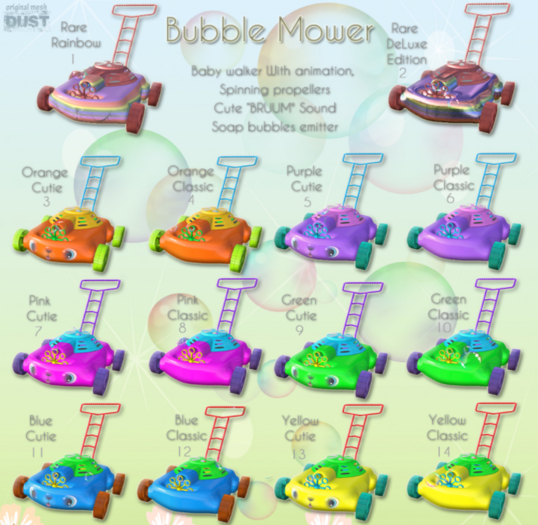 1 DUST: Bubble Mower RARE Rainbow