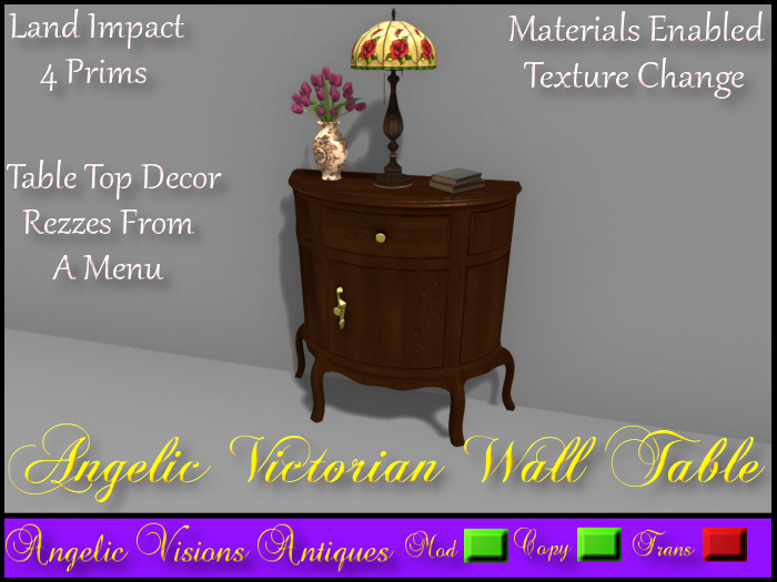 Angelic Victorian Wall Table