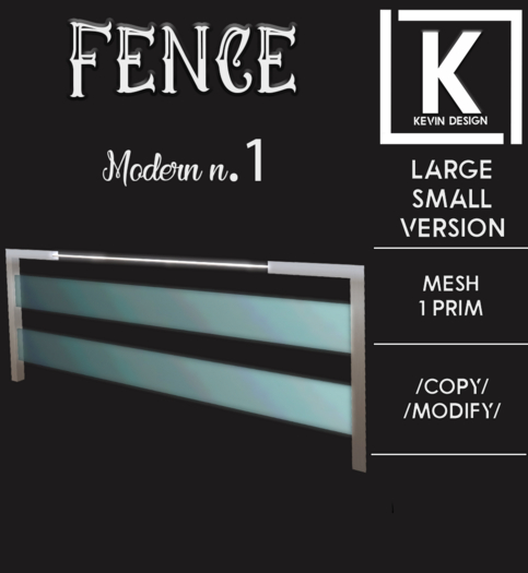  Fence Modern N.1 one prim  