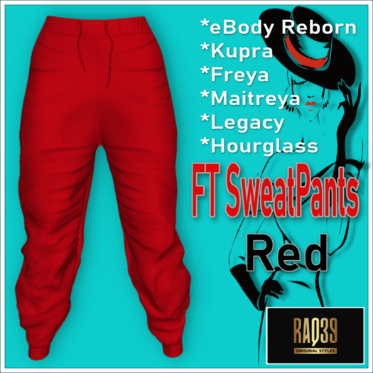 [R39] FT SweatPants Red