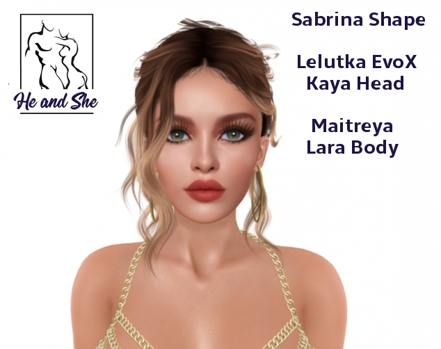 Sabrina Shape For LeLutka EvoX KAYA Head 3.1 & Maitreya Lara Body LEL ** Special Promotional Sale Price Promo only 99L *