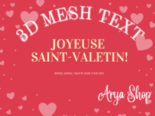 [ARYA] 3D MESH TEXT WITH PHOTO_ JE T'AIME ♥