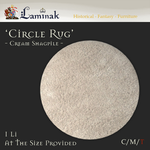 Laminak - Circle Rug - Cream Shagpile