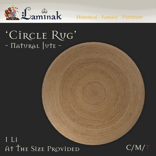 Laminak - Circle Rug - Braided Natural Jute