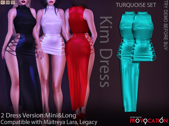 [Provocation] Kim Dresses-Turquoise set