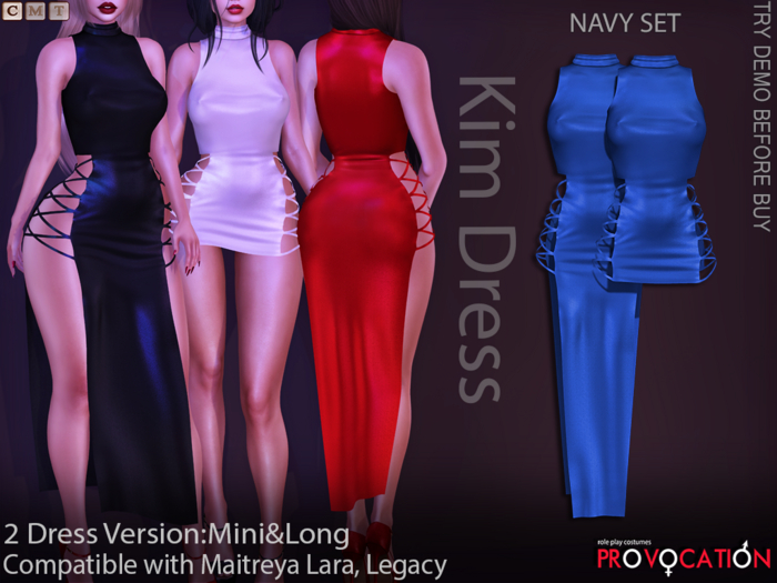 [Provocation] Kim Dresses-Navy set