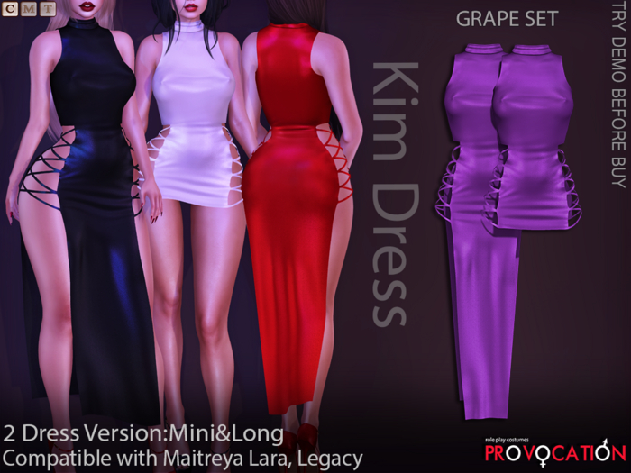 [Provocation] Kim Dresses-Grape set