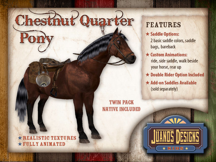 Juanos Chestnut Pony Twin Pack