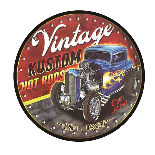 Tin Sign-Kustom Hot Rods