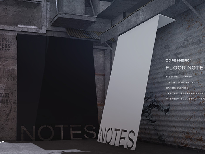 [Dope+Mercy] Floor Note Board_Fatpack