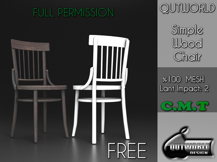 .::QUTWORLD Simple Wood Chair::.FP  ( FREE )