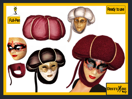 Second Life Marketplace - ::DisturbeD:: Venetian Women Mask Pack - FULL ...