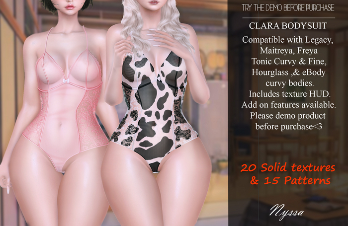[Nyssa] Clara Bodysuit  - FATPACK -