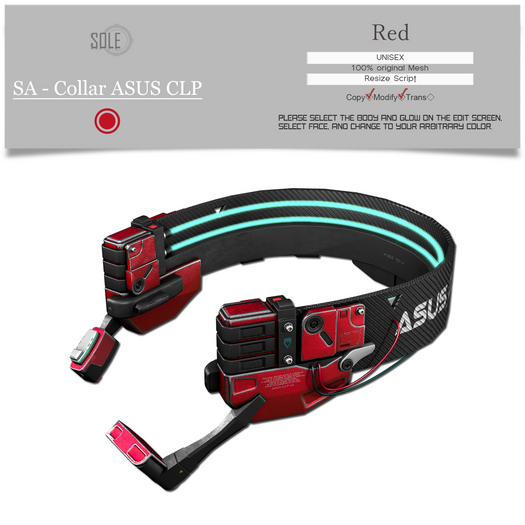 :::SOLE::: SA - Collar ASUS CLP (Red)