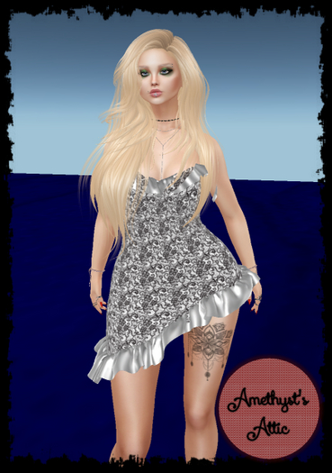 AA Black Lace Ruffle Dress-Maitryea