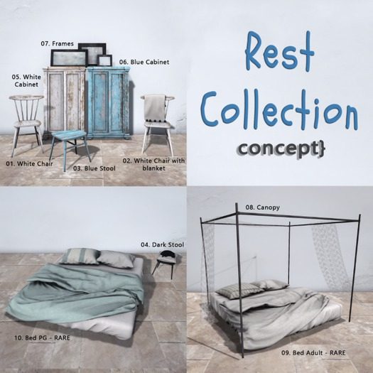 ***RARE*** Concept}*10.  Rest Collection - Bed PG - RARE