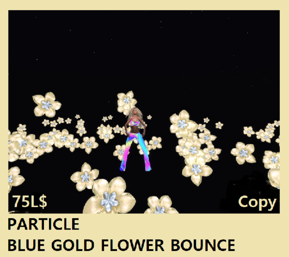 PARTICLE BLUE GOLD FLOWER BOUNCE