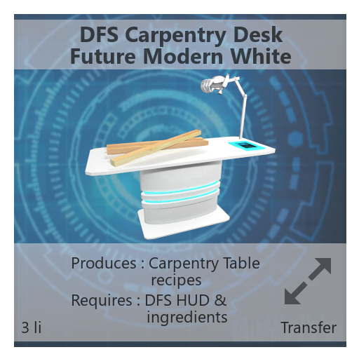 DFS Carpentry Desk - Future Modern White