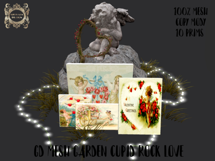 GD MESH GARDEN CUPID ROCK LOVE