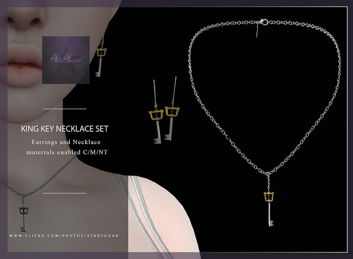 *SS* King Key Necklace set