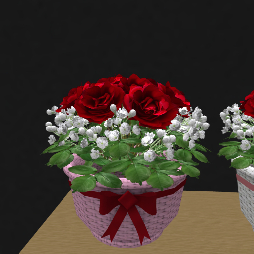 Basket full of Roses (Pink)