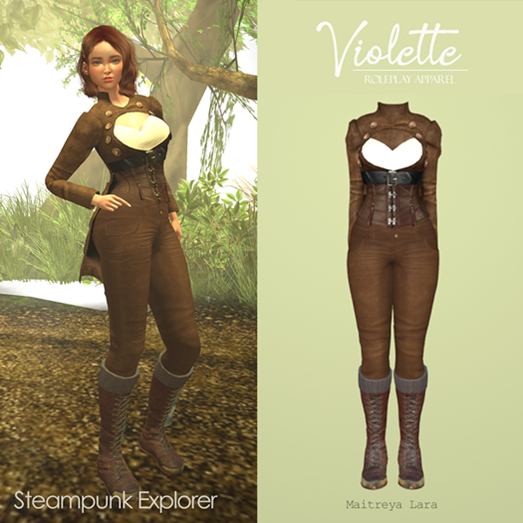VIOLETTE - Explorer Outfit - Maitreya Lara