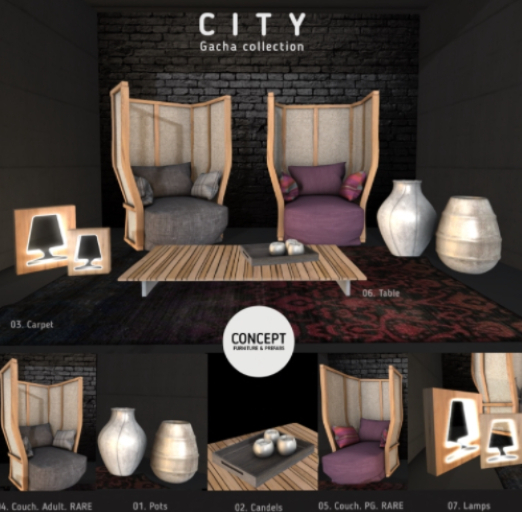 Concept} *04. CITY. Couch - Adult. RARE