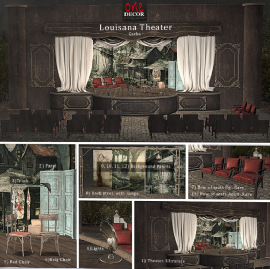 OneDecor_13_Louisana_Theater_row_seats_Adult RARE