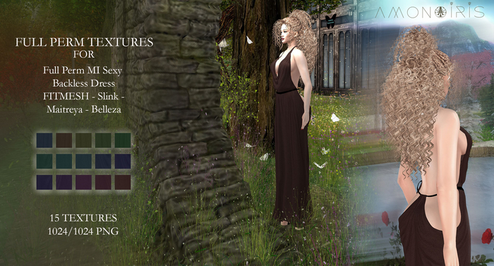 MI960789 MI Sexy Backless Dress FITMESH V1