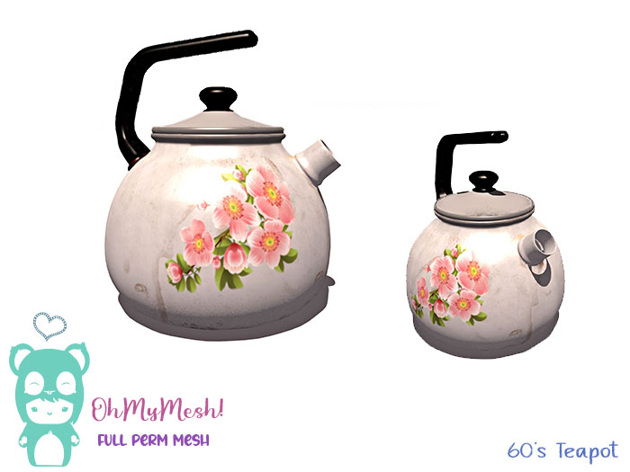 OhMyMesh! 60's Teapot - Full Perm Mesh