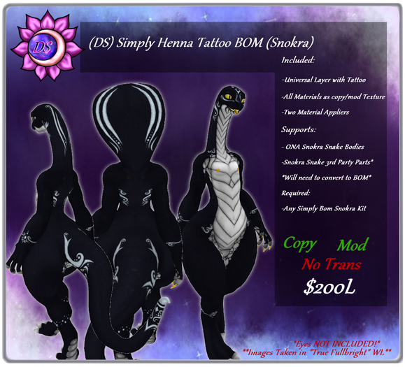 (DS) Simply Henna Tattoo BOM (Snokra)