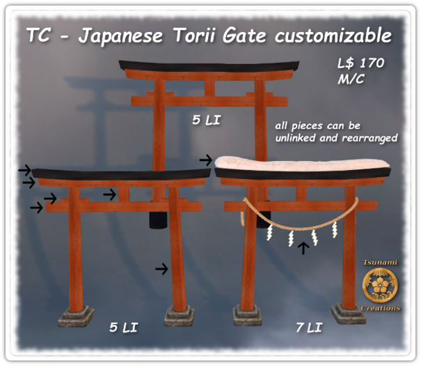 Japanese Torii Gate customizable