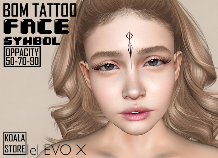 // KOALA STORE // BOM TATTOO - Face Symbol - evox -