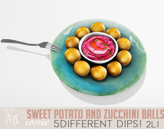 ionic : Starter - Sweet potato and zucchini balls