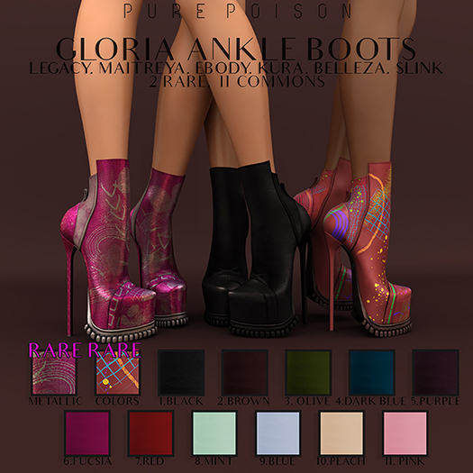 10. Pure Poison - Gloria Ankle Boots - Maitreya - Mint