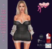 .Princess Stuff. [Bell Sleeve Dress] *Dark Grey Denim&Lace*_add