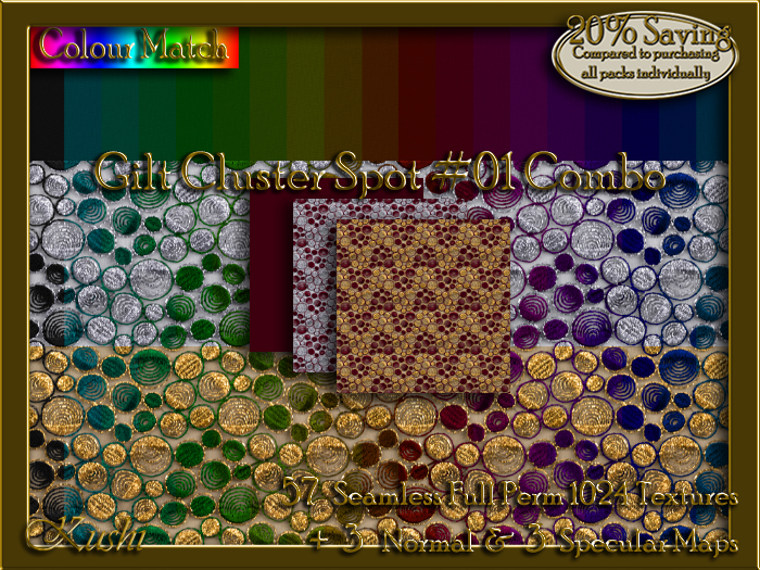 Gilt Cluster Spot #01 Combo Seamless Texture Set