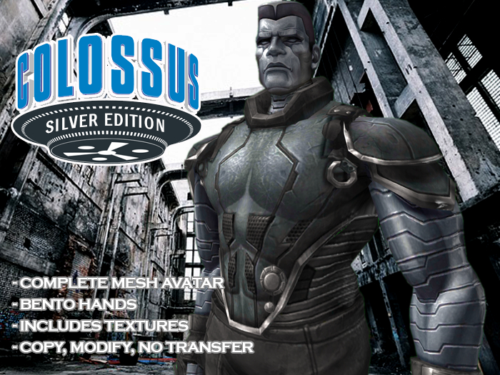 ◁.:CQ:. Colossus Silver Robot - Bento Avatar▷