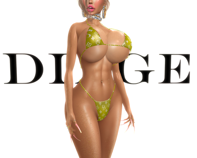 DIAGE - DD Monogram Bikini Yellow